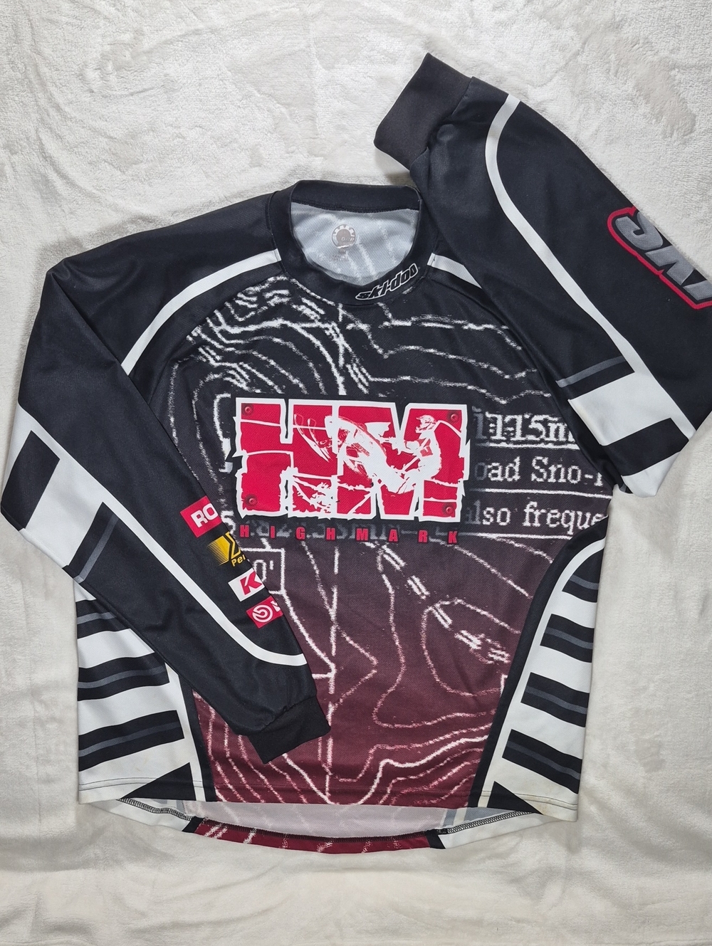 Black and Red Long Sleeve Men's Jersey